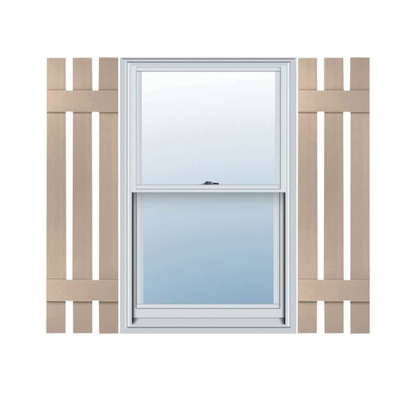 Ekena Millwork 12 in. W x 51 in. H Builders Edge, Three Board Spaced, Board-n-Batten Shutters, 023 - Wicker, PR 070120051023 - main
